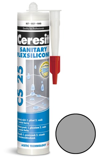 Ceresit CS 25 sanitárny silikón Steel 280 ml
